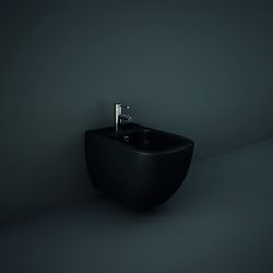 RAK Feeling - Matt Black Square Wall Hung Bidet