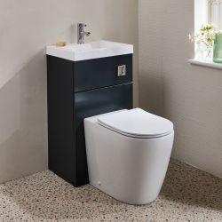 Milano Lurus - Modern Brunswick Toilet and Basin Combination Unit - 500mm x 890mm - Choice of Finish