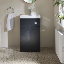 Milano Lurus - Modern Basin and WC Combination Unit (Excluding Pan) - 500mm x 890mm - Choice of Finish