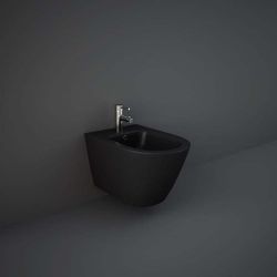 RAK Feeling - Matt Black Modern Wall Hung Bidet