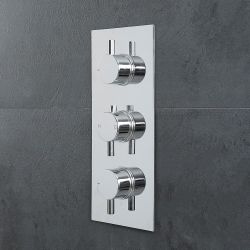 Milano Mirage - Round 2 Outlet Triple Thermostatic Shower Valve - Chrome