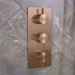 Milano Otto - Modern 2 Outlet Thermostatic Triple Shower Valve - Choice of Finish