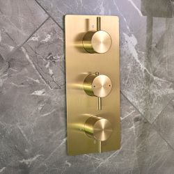 Milano Otto - Modern 3 Outlet Triple Diverter Thermostatic Shower Valve - Choice of Finish