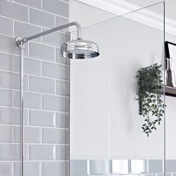 Milano Elizabeth - Traditional Rigid Riser with Shower Head - Chrome