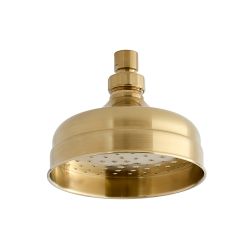 Milano Elizabeth - 155mm Traditional Apron Shower Head - Brushed Brass