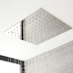 Milano Arvo - Chrome Thermostatic Shower with Diverter, Recessed Shower Head, Hand Shower and Body Jets (3 Outlet)