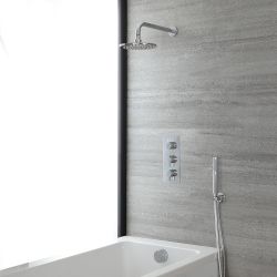 Milano Mirage - Chrome Thermostatic Shower Bath System - Choice of Outlets