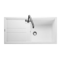 Rangemaster Topaz - Single Bowl Granite Inset Kitchen Sink - 1000mm x 510mm - Choice of Finish