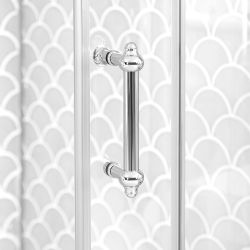 Milano Richmond - Traditional Shower Suite with Quadrant Enclosure, Close Coupled Toilet and Pedestal Basin