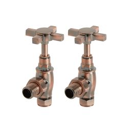 Milano - Brushed Bronze Traditional Angled Radiator Valves