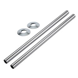 Milano - Chrome Pipe Connectors 300mm (Pair)