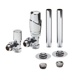 Milano - Thermostatic Radiator Valve and Pipe Sleeve Set - Choice of Finish