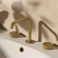 Crosswater 3ONE6 -  3 Tap-Hole Basin Mixer Tap with Knurled Handle - Choice of Finish