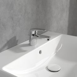 Villeroy & Boch O.Novo Start - Mini Mono Basin Mixer Tap with Pop-Up Waste - Chrome