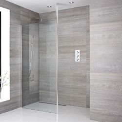 Milano Alto - Wet Room Shower Enclosure - Choice of Glass Size and Drain
