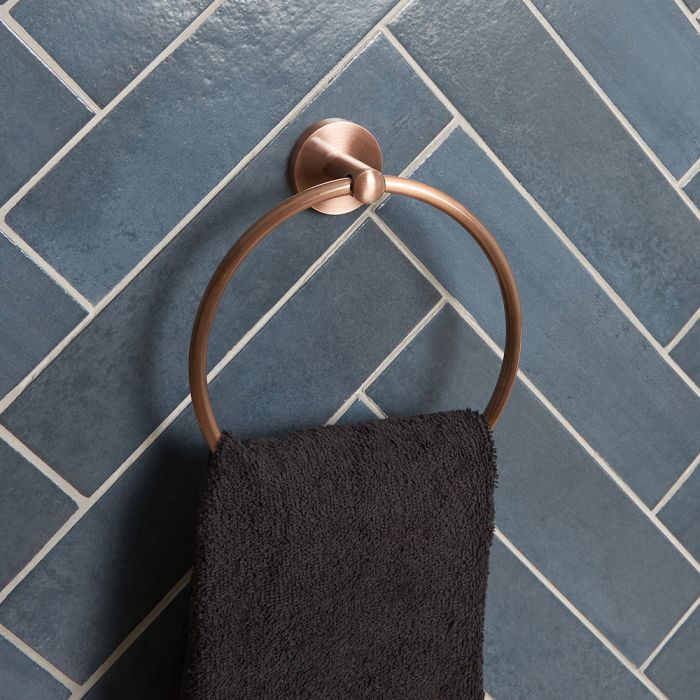Milano Amara - Modern Towel Ring - Brushed Copper