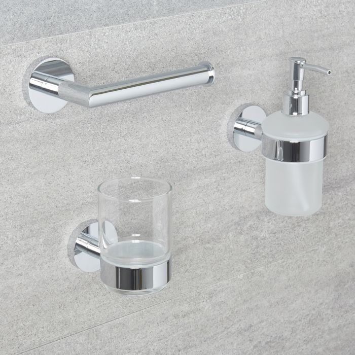 Milano Mirage - Modern 3 Piece Chrome Accessory Pack