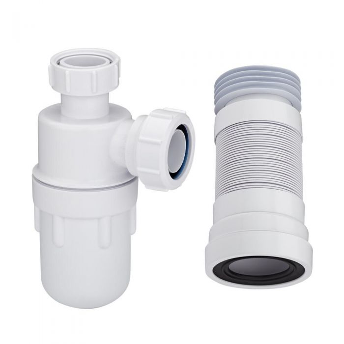 McAlpine - Bottle Trap and Pan Connector for Close Coupled Toilet and Pedestal Basin