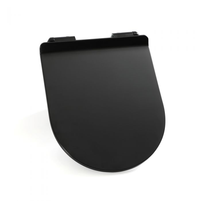 Milano Nero - Black Soft Close Quick Release Top Fix Toilet Seat