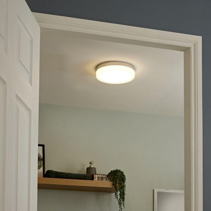 Milano Fischa Led Bathroom Ceiling Light, Low Profile Led Bathroom Ceiling Lights