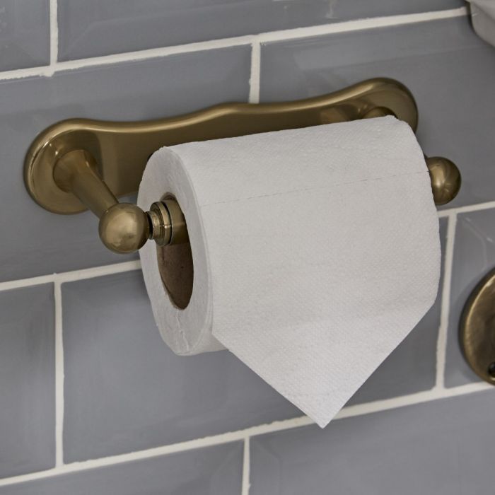Milano Auro - Toilet Roll Holder - Brushed Gold