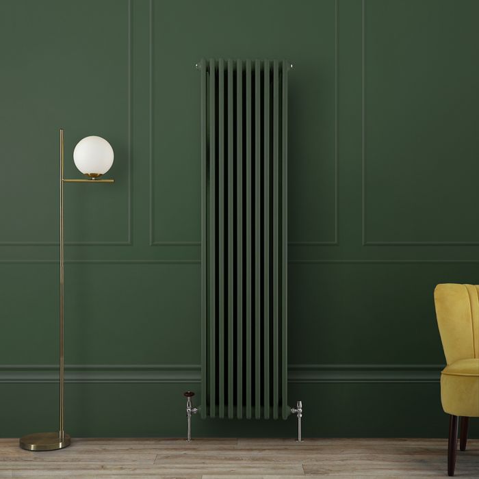 Milano Windsor - Evergreen 1800mm Vertical Traditional Triple Column Radiator - Choice of Size