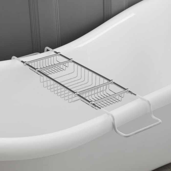 Milano Elizabeth - Traditional Chrome Adjustable Bath Rack