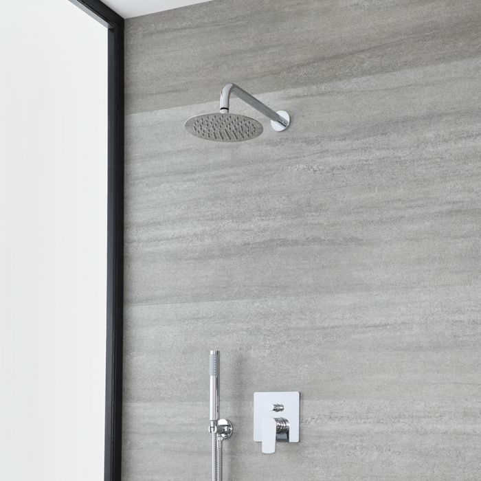 Milano Arcadia - Chrome Shower with Diverter, Shower Head and Hand Shower (2 Outlet)
