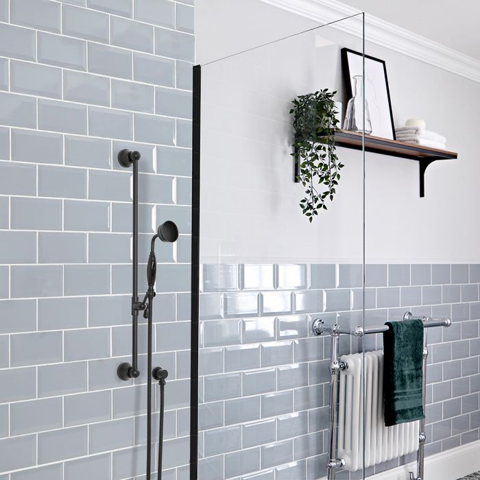 Milano Elizabeth - Traditional Riser Rail Kit with Hand Shower and Outlet Elbow - Black