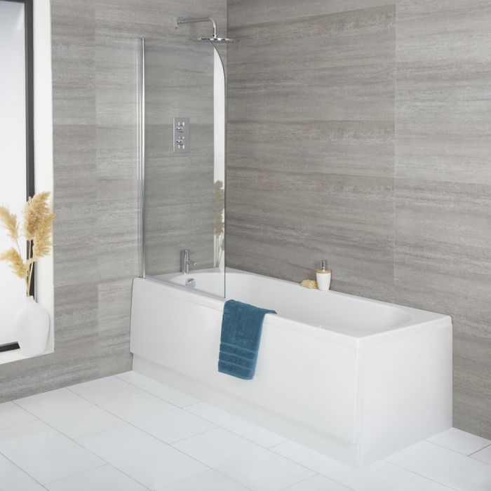Milano Ballam - Standard Single Ended Bath with Bath Screen and Side Panel - Choice of Sizes