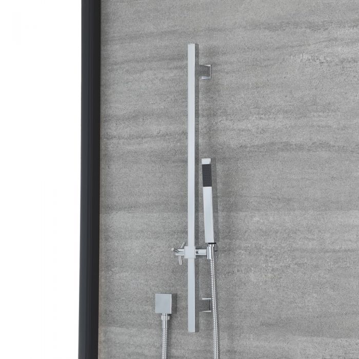 Milano Select - Modern Riser Rail Kit with Hand Shower and Outlet Elbow - Chrome