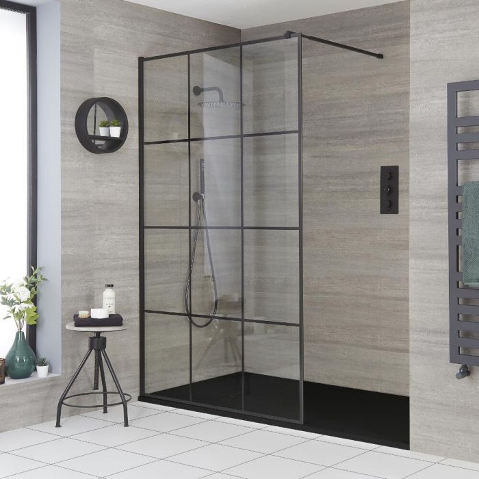 Milano Barq - Walk-In Shower Enclosure with Slate Tray - Choice of Sizes