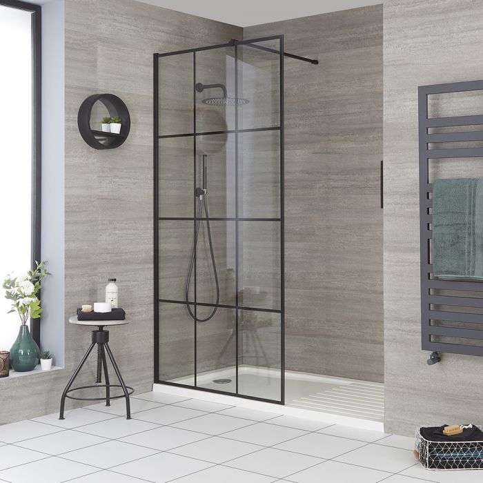 Milano Barq - Walk-In Shower Enclosure with Tray - Choice of Sizes