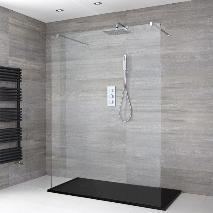 Milano Portland - Floating Walk-In Shower Enclosure with Slate Tray - Choice of Sizes