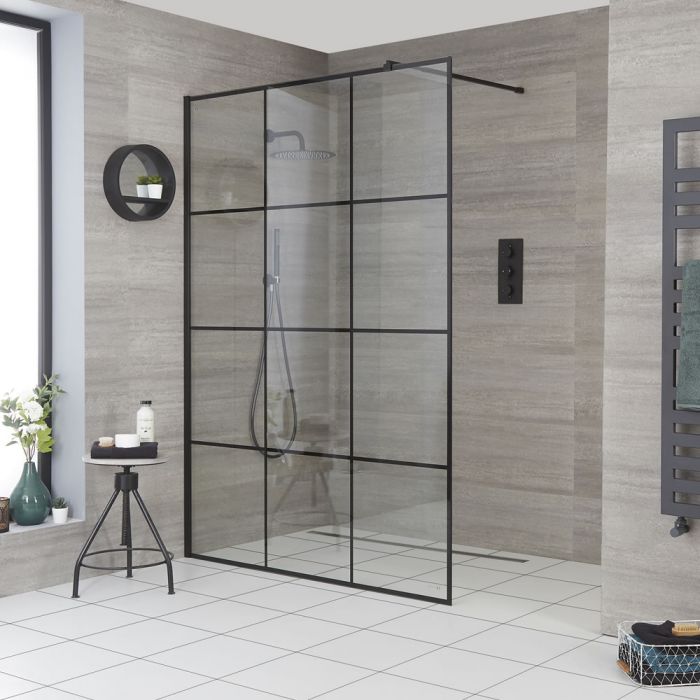 Milano Barq - Wet Room Shower Enclosure - Choice of Glass and Drain