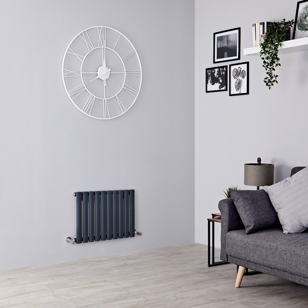 Milano Aruba - Anthracite Horizontal Designer Radiator - 400mm x 595mm