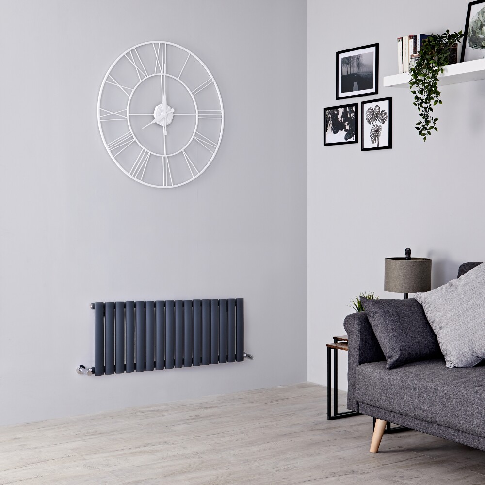 Milano Aruba - Anthracite Horizontal Designer Radiator - 400mm x 1000mm