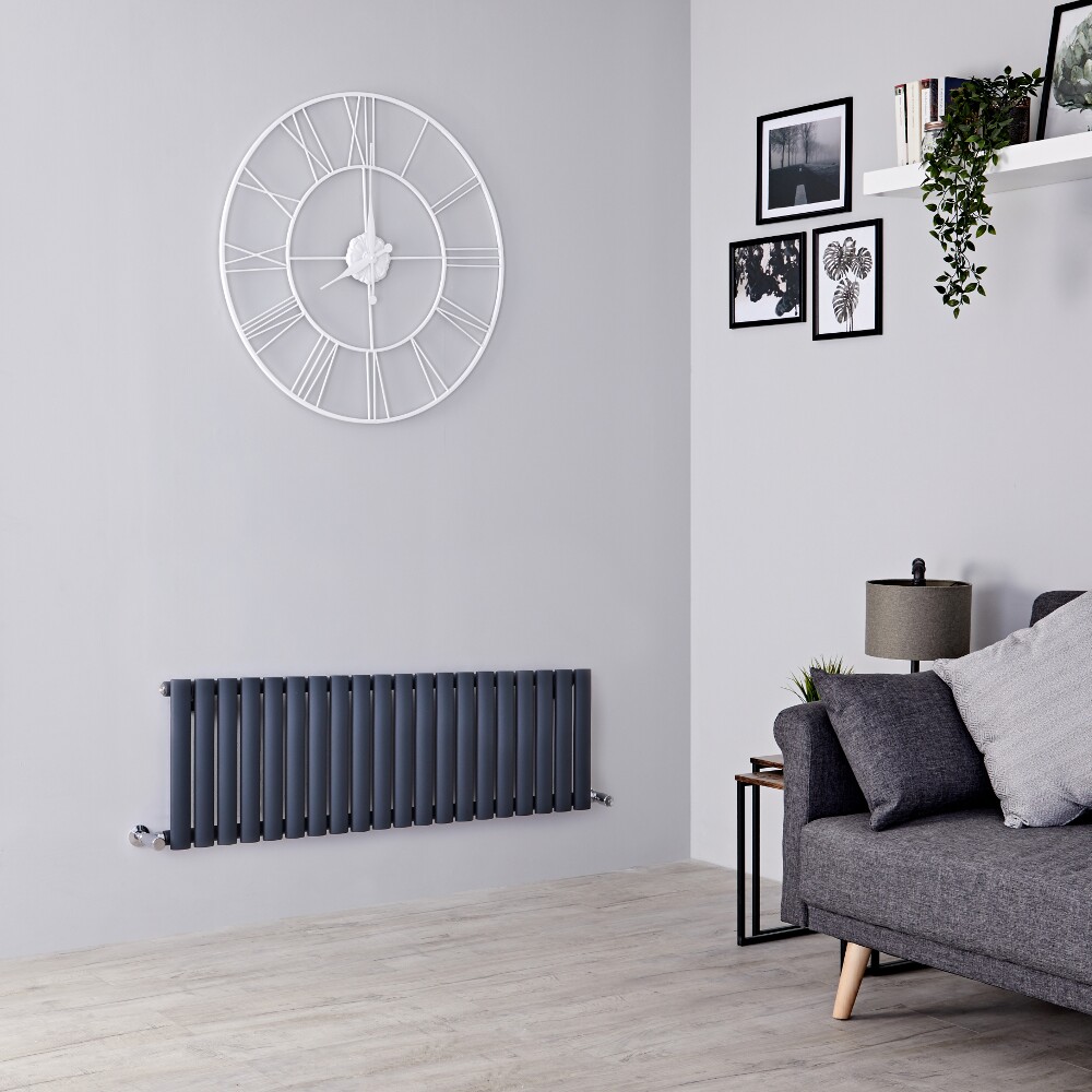 Milano Aruba - Anthracite Horizontal Designer Radiator - 400mm x 1180mm