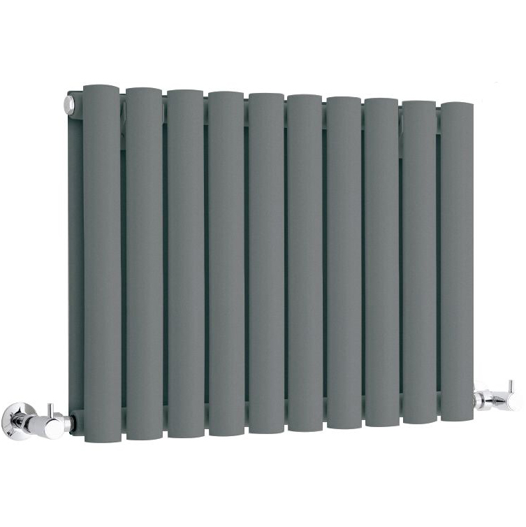 Milano Aruba - Anthracite Horizontal Designer Radiator - 400mm x 595mm (Double Panel)