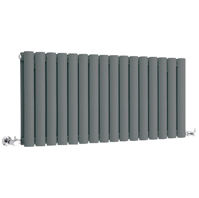 Milano Aruba - Anthracite Horizontal Designer Radiator - 400mm x 1000mm (Double Panel)