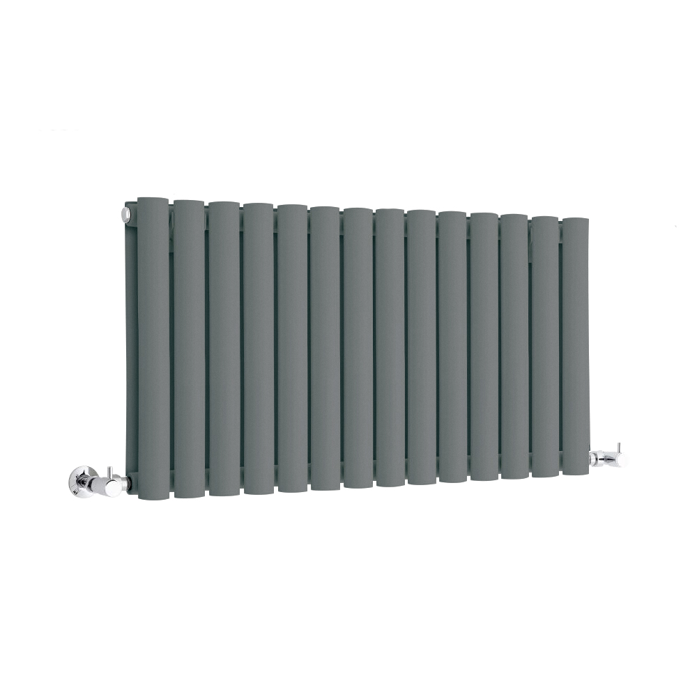 Milano Anthracite Horizontal Designer Radiator 400mm x 834mm (Double Panel)