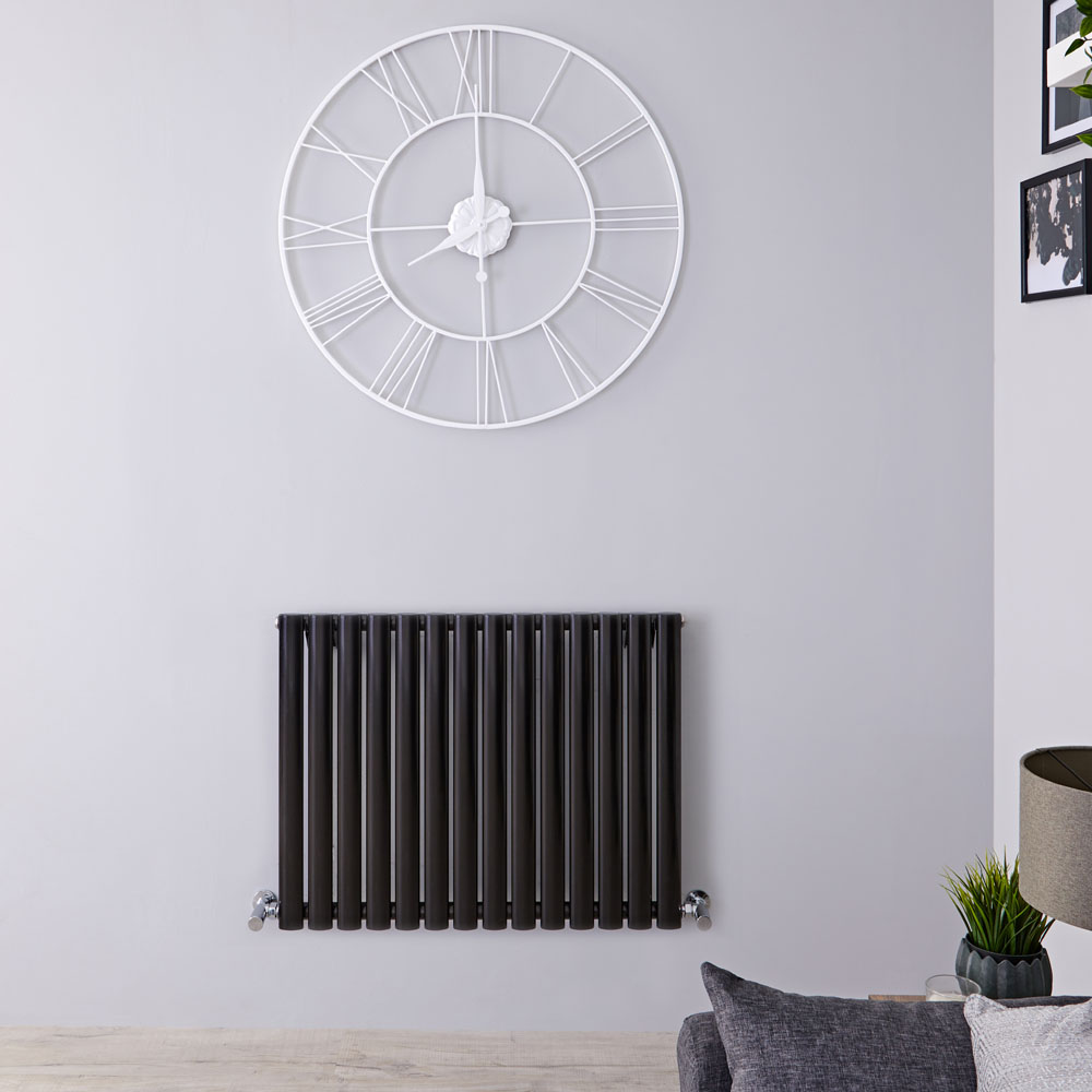Milano Aruba - Black Horizontal Designer Radiator - 635mm x 834mm