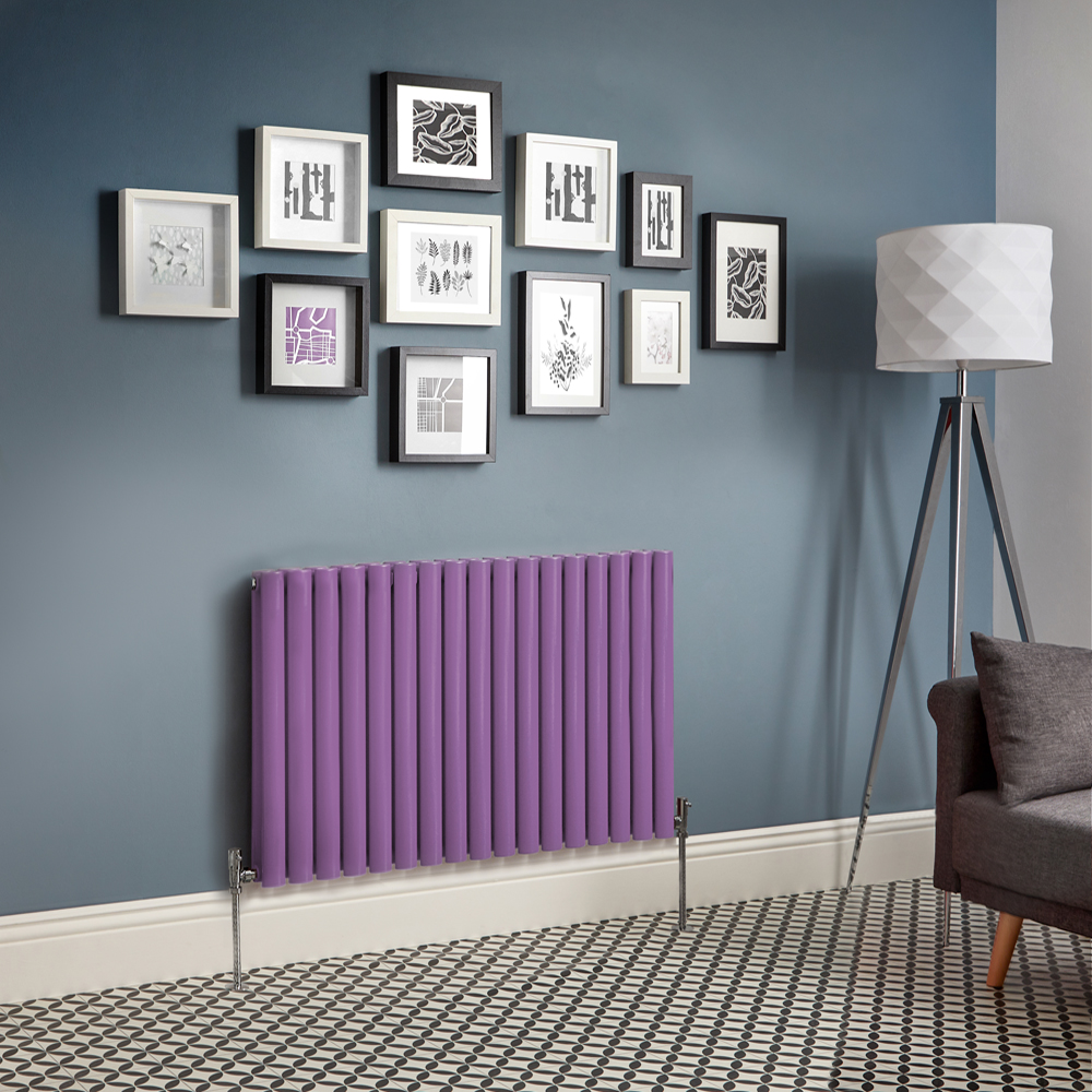 Milano Aruba - Purple Horizontal Designer Radiator (Double Panel) - All Sizes