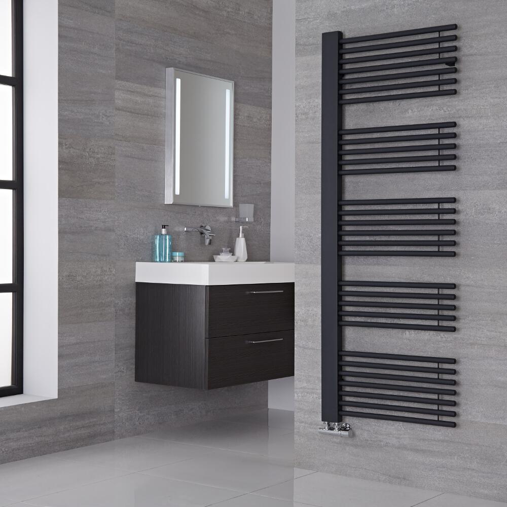Lazzarini Way Grado - Anthracite Designer Heated Towel Rail - 1600mm x 600mm