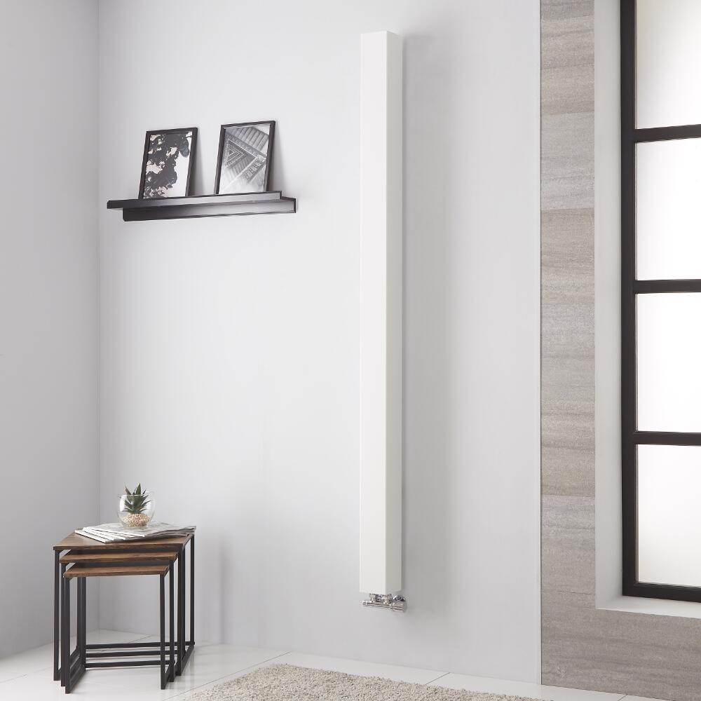 Lazzarini Way Onetube - White Vertical Designer Radiator - 1800mm x 100mm