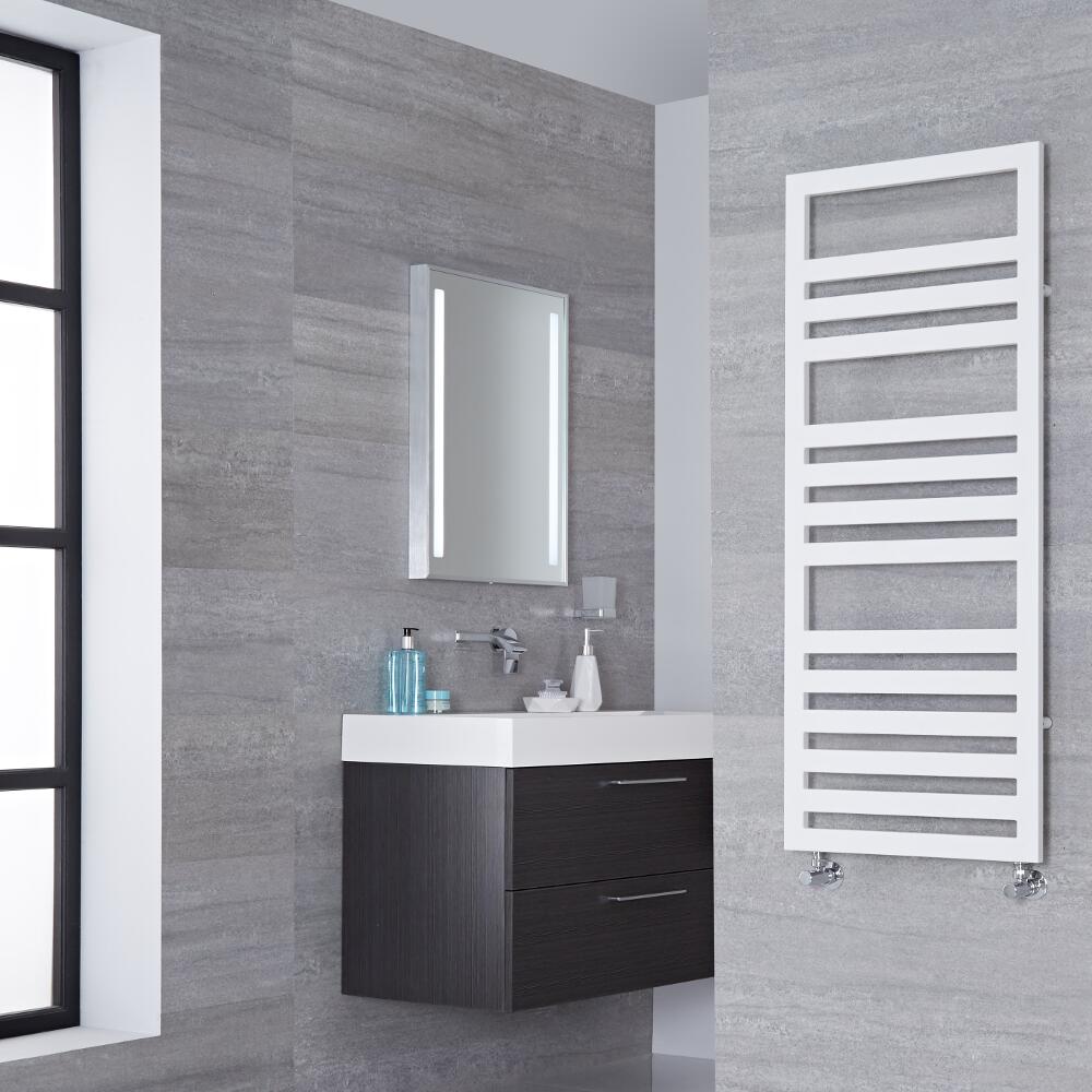 Lazzarini Way Urbino - White Designer Heated Towel Rail - 1200mm x 500mm