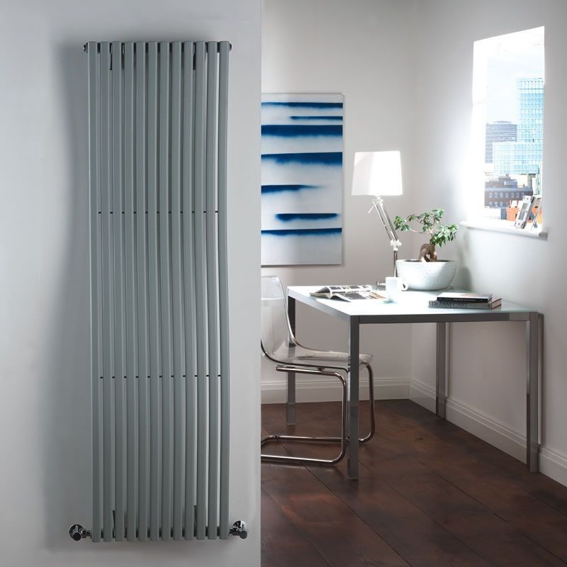 Milano Wave - Silver Vertical Designer Radiator - 1600mm x 460mm