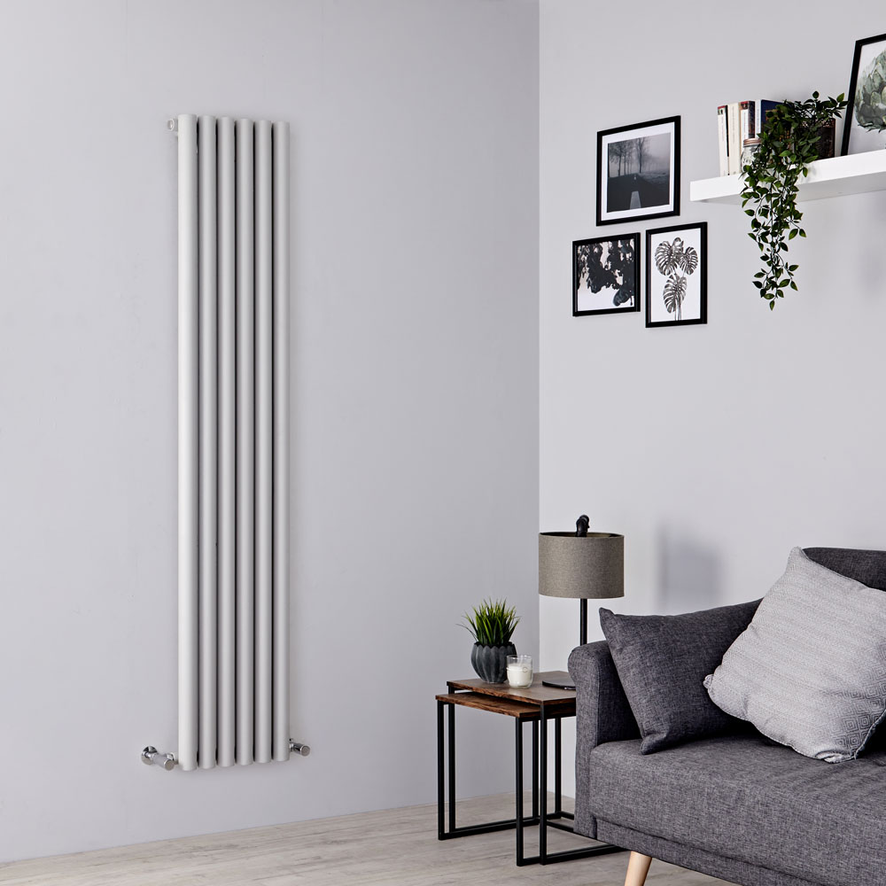 Milano Java - Silver Vertical Designer Radiator - 1600mm x 354mm