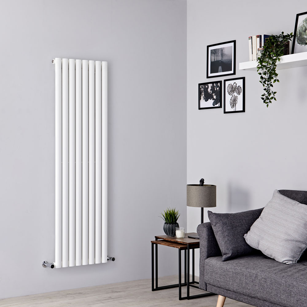 Milano Aruba - White Vertical Designer Radiator - 1600mm x 472mm