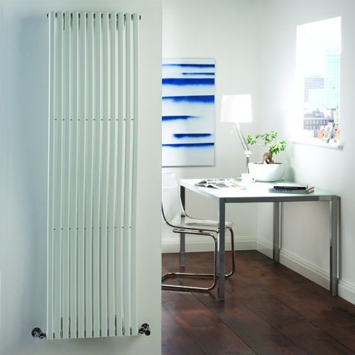 Milano Wave - White Vertical Designer Radiator - 1600mm x 460mm